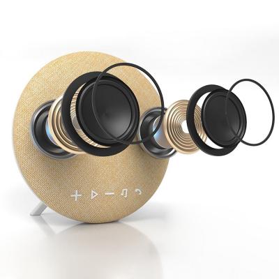 TZUMI LARGE ROUND DECO SPEAKER BROWN