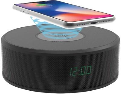 TZUMI WIRELESS CHARGING LED SPEAKER CLOCK CHARGING PAD