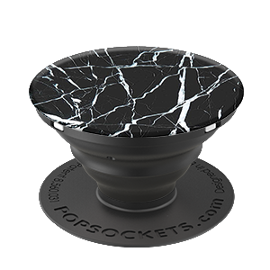 PopSockets Grip Stand Black And White Marble Matte Print