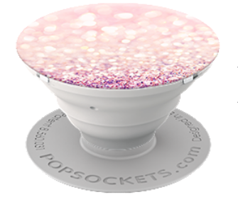 PopSockets Grip Stand Matte Print Of Pink Glitter