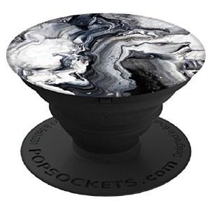 PopSockets Grip Stand Ghost Marble Monochromatic Marble Inspired Matte Print