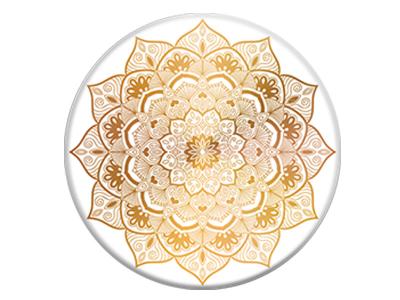 PopSockets Grip Stand Golden Silence Matte Gold Mandala Print