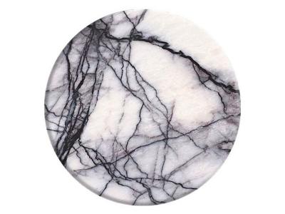 PopSockets White Marble Faux White Marble With Black Veins