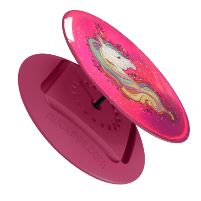 Tzumi Nuckees Gels Phone Grip - Pink Opal Unicorn