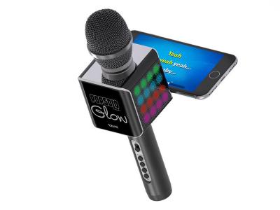 Tzumi PopSolo Glow Bluetooth Karaoke Microphone with Dancing LED Effects