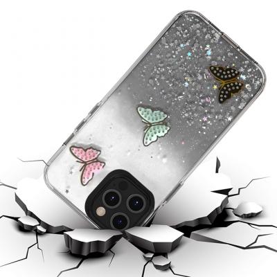 Epoxy Colorful Glitter Hybrid Case Cover for iPhone 12 , iPhone 12 Pro