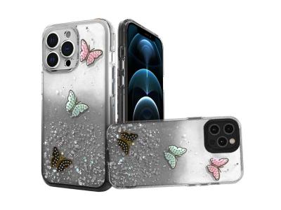 Epoxy Colorful Glitter Hybrid Case Cover for iPhone 12 , iPhone 12 Pro
