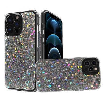 Glitter Sparkle Hybrid Case Cover in Silver for iPhone 12 , iPhone 12 Pro