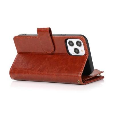 Mobile Magic iPhone 15 Pro Luxury Wallet Card ID Zipper Money Holder Case Cover