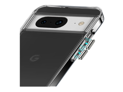 Mobile Magic Pure Crystal Transparent Thick ShockProof Chromed Buttons Case for Google Pixel 8 5G