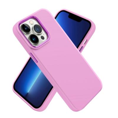 Mobile Magic For iPhone 15 Premium Liquid Silicone Case Cover in Rose Pink 