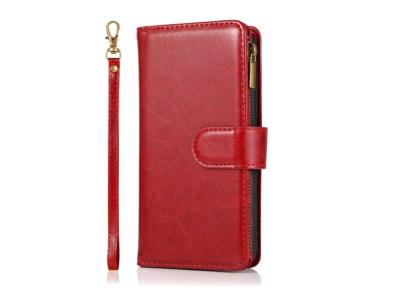 Mobile Magic Luxury Wallet Card ID Zipper Money Holder Case Cover for iPhone 15 Pro