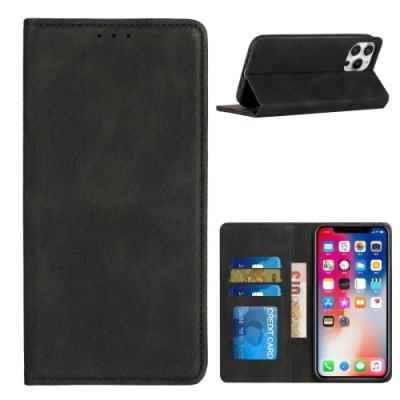 Mobile Magic For iPhone 15 Wallet Premium PU Vegan Leather ID Card Money Holder in Black