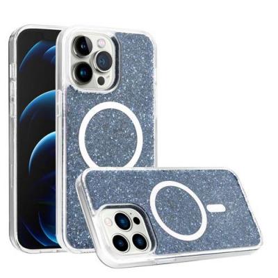 Mobile Magic Epoxy Glitter Magnetic Circle ShockProof Hybrid for iP15 Pro Max