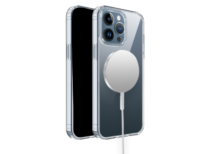 Mobile Magic True Transparent Magnetic Circle Shockproof Hybrid Clear Case for iPhone 15 Plus
