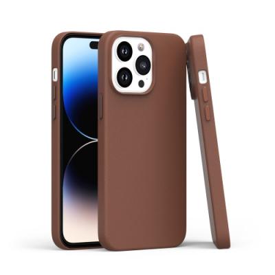 Mobile Magic For iPhone 15 PU Leather with inner Magnetic Circle in Saddle Brown