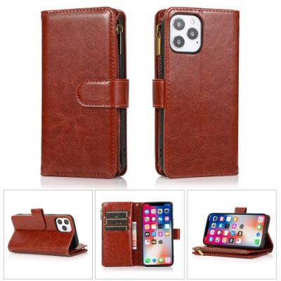 Mobile Magic For iPhone 15 Luxury Wallet Card ID Zipper Money Holder Case Cover