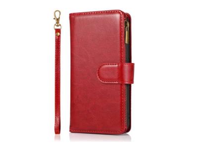 Mobile Magic Luxury Wallet Card ID Zipper Money Holder Case Cover for iP15 Pro Max